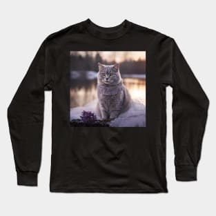 Misty British Shorthair Long Sleeve T-Shirt